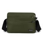 CHDWEY Umhängetaschen für Herren Mode Casual Oxford Männer Tasche Feste Farbe Oxford Männer Messenger Bag Männliche Reise Geschäft Vielseitige Umhängetasche(Green,19X8X27cm)