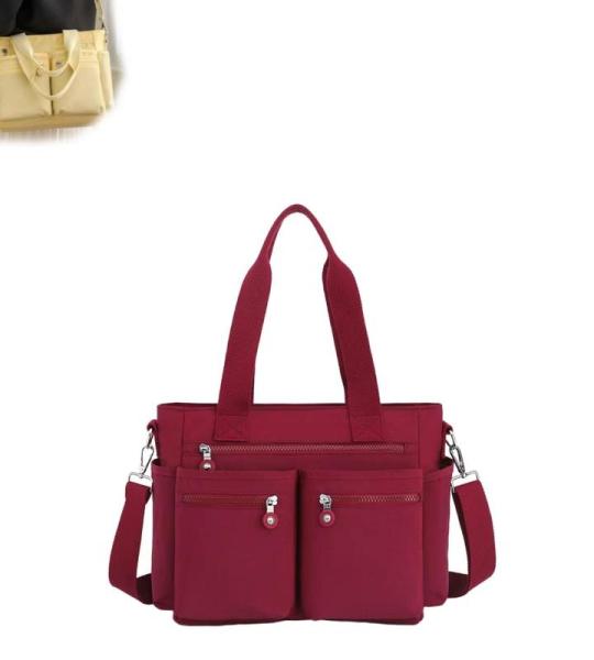 Generisch Große, Schlichte Tragetasche For Damen Mit Reißverschluss Und Mehreren Taschen, Große Umhängetasche, Einfarbig, Große Kapazität, Rucksack Mit Mehreren Fächern