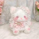 MUMAMCY Umhängetasche, Cartoon Plüsch Katze Mädchen Brieftaschen, Ostern Geschenk Eine Schulter Lolita Kaninchen Frauen Kinder Tasche, Schöne Flauschige Geldbörse, rose