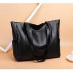 Grote Capaciteit Werk Tote Bags voor Vrouwen PU Lederen Grote Portemonnees en handtassen dames Waterdichte Grote Schoudertas, 01-zwart, One Size