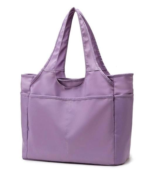 CHDWEY Umhängetaschen für Herren Frauen Sport Fitness Bag Oxford Yoga Gym Reise Duffle Handtasche wasserdichte Große Kapazität Schulter Wochenende Tasche Yoga Matte Tasche(Purp