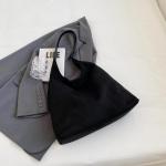 Generisch Suède schoudertas voor dames, retro lederen schoudertas, effen, trendy werktas met haspensluiting, vintage draagtas