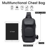 BanGe Sling Bag, waterdichte borsttas voor heren, schoudertassen, crossbody sling rugzak voor heren