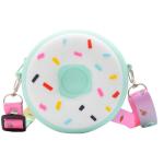 UnoSheng Schulterriemen Für Taschen Kurz Kinder-Umhängetasche, rund, Regenbogen-Druck, Mädchen, verstellbar, mehrfarbig, Umhängetasche für die Schule Objektiv Taschen 50 Mm