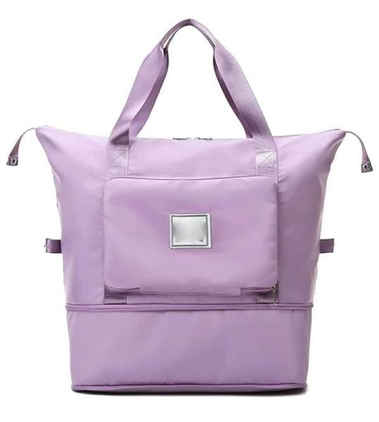 CHDWEY Umhängetaschen für Herren Große Kapazität Falten Reisetaschen wasserdichte Tote Handtasche Reisen Duffle Bags Multifunktionale Frauen Reisetaschen Dropshipping(Purple)