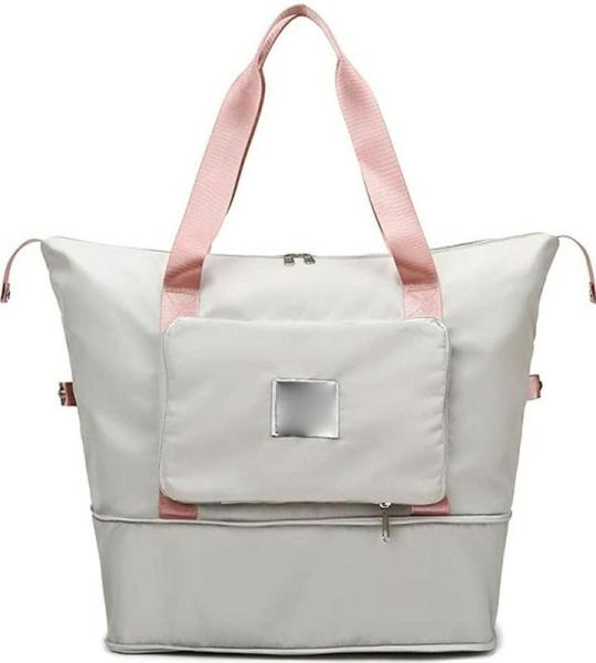 CHDWEY Umhängetaschen für Herren Große Kapazität Falten Reisetaschen wasserdichte Tote Handtasche Reisen Duffle Bags Multifunktionale Frauen Reisetaschen Dropshipping(Grijs)