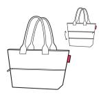 Shopper e1 - grote tas - ruimte voor kleine en grote boodschappen, Sky Rose, Eén Maat