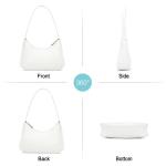 Handtassen dames kleine schoudertas lederen tas tote bag shopper crossbody tas schoudertas voor vrouwen dating reizen party winkelen, wit-mini-PU, Elegant, modieus