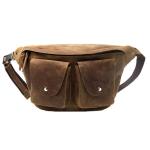 Grote capaciteit borstzak herentas retro schoudertas heren heuptas casual rugzak (A 42 x 23 x 30 cm)