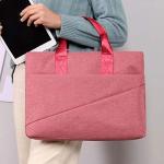 CHDWEY Umhängetaschen für Herren Papiertüten Leinwand Tasche Geschäftsleute, die Frauen wasserdichte Oxford Tuch tragbare Aktentasche treffen(Pink)