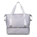 CHDWEY Umhängetaschen für Herren Sport Gym Fitness Trockene nasse Trennung Yoga Bag Reise Handtaschen for Schuhe Frauen Die Schulter SAC de Sport Gepäck Duffle(Grijs)