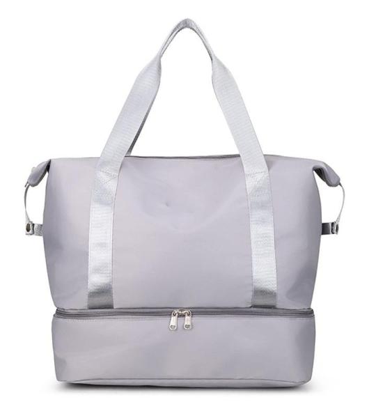 CHDWEY Umhängetaschen für Herren Sport Gym Fitness Trockene nasse Trennung Yoga Bag Reise Handtaschen for Schuhe Frauen Die Schulter SAC de Sport Gepäck Duffle(Grijs)