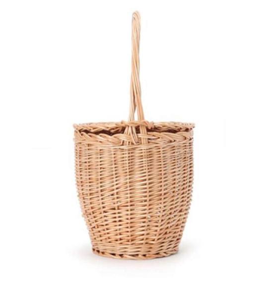 Strotas geweven groentemand tas handtas strandtas handtas handtas, beige, l