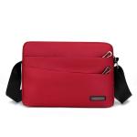 CHDWEY Umhängetaschen für Herren Mode Casual Oxford Männer Tasche Feste Farbe Oxford Männer Messenger Bag Männliche Reise Geschäft Vielseitige Umhängetasche(Red,19X8X27cm)