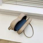 Damesmode tas, vrouwelijke harttas, draagtas, PU-leer, handtas, schoudertas, kaki #B