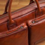 AMZOPDGS Vintage echt lederen tas aktetas heren schoudertas man handtas bruin rood casual 15,6 inch laptoptas (kleur: A, maat: één maat) (A één maat)