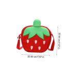 COLLBATH Kindertas Schattige Portemonnee Aardbei Portemonnee Kinderen Aardbei Tas Aardbei Portemonnee Tas Tas Case Kleine Portemonnee Make-up Tas Hoofdtelefoon Cartoon Baby Stof