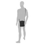 Unisex Terra schoudertas, zwart, zwart
