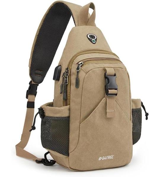 Canvas Borsttas & Schoudertas & Sling Bag voor Mannen en Vrouwen Geschikt voor Reizen, Wandelen en Dagjes Uit