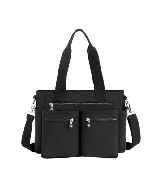 Einfache Tragetasche Mit Großem Fassungsvermögen For Damen, Einfarbig, Großer Rucksack Mit Mehreren Fächern, Strapazierfähig, Leicht, Vielseitige Schultertasche Mit Mehreren T