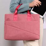 CHDWEY Umhängetaschen für Herren Papiertüten Leinwand Tasche Geschäftsleute, die Frauen wasserdichte Oxford Tuch tragbare Aktentasche treffen(Pink)