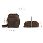 CHDWEY Umhängetaschen für Herren Männer Taschen Echtes Leder Männer Umhängetasche Männliche Vintage Crossbody Taschen for Männer Messenger Bag Leder
