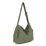 EVEOUT Puffer schoudertas voor dames, grote gewatteerde schoudertassen, lichte puffy tote shopper, gewatteerde schoudertassen, draagtas, werktas, legergroen