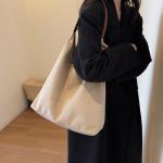 Generisch Suède schoudertas voor dames, retro lederen schoudertas, effen, trendy werktas met haspensluiting, vintage draagtas