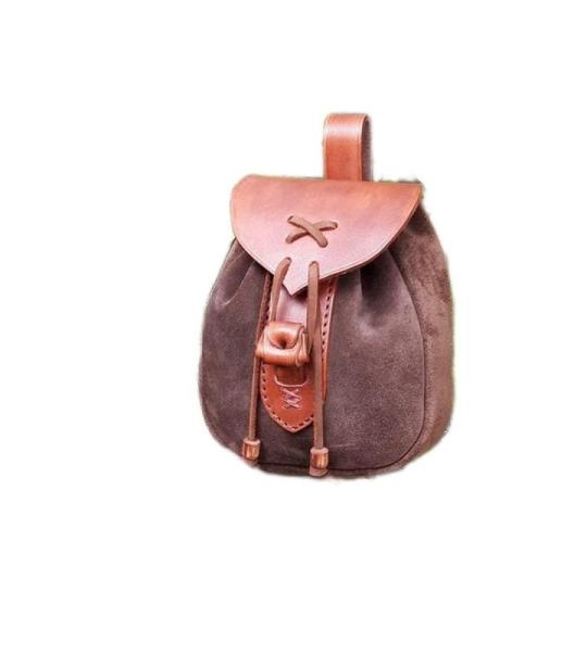 Cachorro Mittelalterliche Mini Gürteltasche, Outdoor Verstellbare Kordelzugtasche, Frauen Männer Wikinger Ritter Krieger Piraten Party Requisiten, Halloween Cosplay Kostüm Zubeh