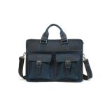 NGYYIO Umhängetaschen für Herren Vintage Herrenkuh Echtes Leder Aktentasche Crazy Horse Leder Messenger Bag Männliche Laptoptasche Männer Geschäfts-Reisetasche(B)