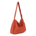 EVEOUT Puffer schoudertas voor dames, grote gewatteerde schoudertassen, lichte puffy tote shopper, gewatteerde schoudertassen, draagtas, werktas, oranje