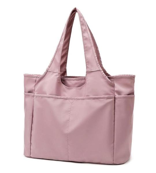 CHDWEY Umhängetaschen für Herren Frauen Sport Fitness Bag Oxford Yoga Gym Reise Duffle Handtasche wasserdichte Große Kapazität Schulter Wochenende Tasche Yoga Matte Tasche(Pink