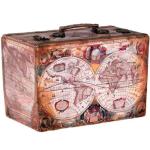 Birendy KD 1288 koffer, kofferset, houten kist met fijn kunstleer overtrokken maat XL (36cm B x 25cm D x 12cm H)