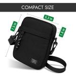 Crossbody tas voor mobiele telefoon, waterdichte borsttas met ritssluiting, kleine schoudertas voor heren, anti-diefstal schoudertas, voor dagelijks gebruik, reizen, enz, zwart, He
