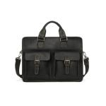 NGYYIO Umhängetaschen für Herren Vintage Herrenkuh Echtes Leder Aktentasche Crazy Horse Leder Messenger Bag Männliche Laptoptasche Männer Geschäfts-Reisetasche(A)