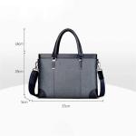 CHDWEY Umhängetaschen für Herren Canvas Leder Messenger Bag, Herren Aktentasche für Reisebürogeschäft, passend für 14 Zoll Laptop (Schwarz, Blau) Geeignet für Arbeit/Schule/