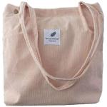 Koord Tas Womens Grote Corduroy Tote Bag Vrouwen Schouder Handtassen voor School Winkelen Werk College Casual, A-beige, 40*35*11 H*W*D