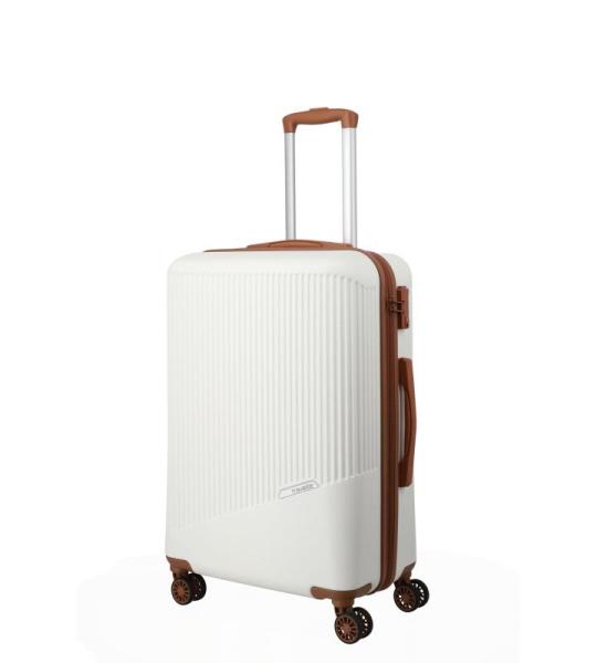 Travelite Koffer met 4 wielen, 3-delig, maten L/M/S, bagage serie Bali: ABS hardshell trolleys, cognac, Trolley met harde schaal met 4 wielen