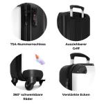 NoBoringSuitcases.com Kinderkoffer, handbagage, harde koffer met TSA-slot, jongens en meisjes, trolley, reiskoffer, draagtas, rolkoffer, klein of middelgroot, 4 regenboog-aquarel, 