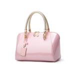 Modieuze handtassen dames lakleer handtas elegante schoudertas vrouwen schoudertas waterdichte damestas bruiloft clutch portemonnee winkelen party, roze, Large, Unieke
