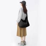 X SIM FITNESSX Unisex corduroy tas schoudertas grote dames shopper tas fashion stoffen tas voor dagelijks gebruik / kantoor / school / reizen, zwart, Retro