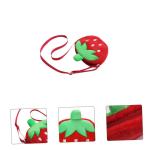 COLLBATH Kindertas Schattige Portemonnee Aardbei Portemonnee Kinderen Aardbei Tas Aardbei Portemonnee Tas Tas Case Kleine Portemonnee Make-up Tas Hoofdtelefoon Cartoon Baby Stof