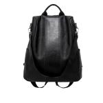 Anti-diefstal vintage lederen rugzak vrouwen schouder tas dames hoge capaciteit reisrugzak school tassen voor meisjes, zwart