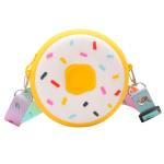 UnoSheng Schulterriemen Für Taschen Kurz Kinder-Umhängetasche, rund, Regenbogen-Druck, Mädchen, verstellbar, mehrfarbig, Umhängetasche für die Schule Objektiv Taschen 50 Mm