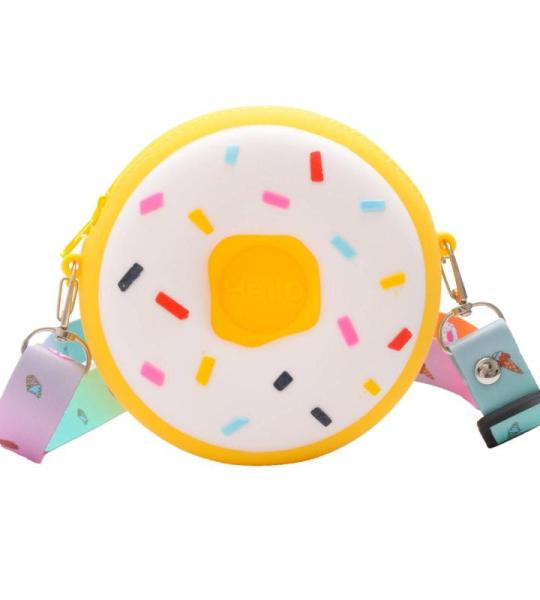 UnoSheng Schulterriemen Für Taschen Kurz Kinder-Umhängetasche, rund, Regenbogen-Druck, Mädchen, verstellbar, mehrfarbig, Umhängetasche für die Schule Objektiv Taschen 50 Mm