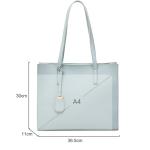 Zachte PU Lederen Handtas Grote Schouder Crossbody Tas Hobo Tote Handtassen Elegante Top Handvat en met Lange Riem voor Vrouwen Dames, A-licht Blauw
