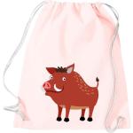ShirtInStyle Turnbeutel, Wildschwein, Kinder, Stoffbeutel, Kinderrucksack, Jute, Gymsack,