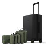 LEVEL8 Handkoffer, lichtgewicht van 100% polycarbonaat, harde koffers, trolleys, trolley case Elegance Micro-Diamond Textured design, 8 spinners, zwart