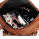 Anti-diefstal vintage lederen rugzak vrouwen schouder tas dames hoge capaciteit reisrugzak school tassen voor meisjes, bruin
