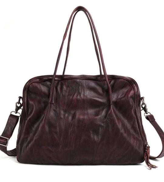 Herenmode retro herenhandtas schoudertas herentas reistas bagagetas (A 28 x 42 x 15 cm)